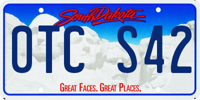 SD license plate 0TCS42