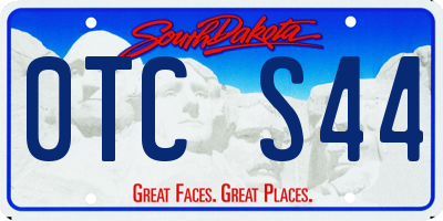 SD license plate 0TCS44