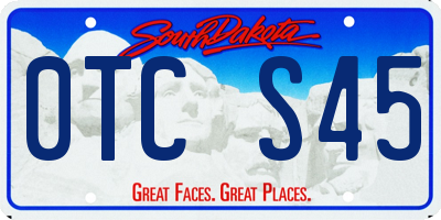 SD license plate 0TCS45