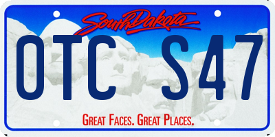 SD license plate 0TCS47
