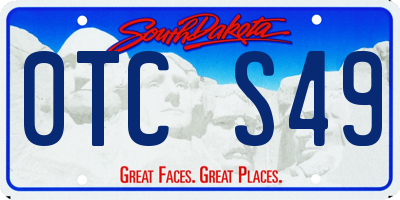 SD license plate 0TCS49