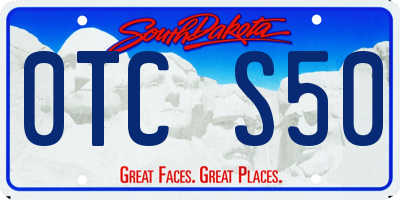 SD license plate 0TCS50
