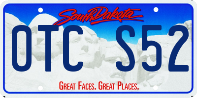 SD license plate 0TCS52