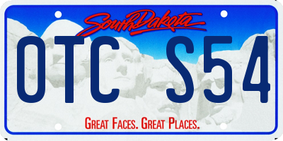 SD license plate 0TCS54