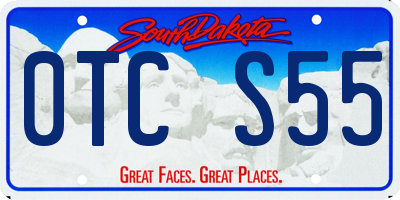 SD license plate 0TCS55