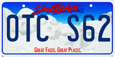 SD license plate 0TCS62