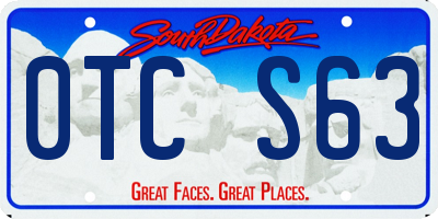 SD license plate 0TCS63