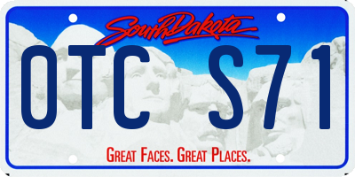 SD license plate 0TCS71
