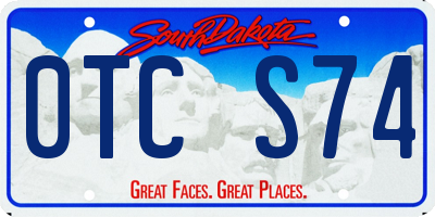 SD license plate 0TCS74