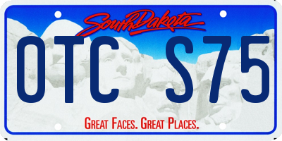 SD license plate 0TCS75