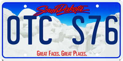 SD license plate 0TCS76