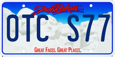 SD license plate 0TCS77