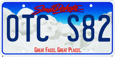 SD license plate 0TCS82