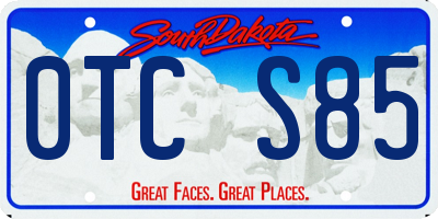 SD license plate 0TCS85