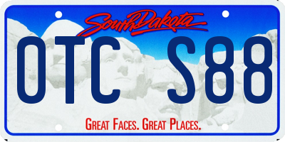 SD license plate 0TCS88
