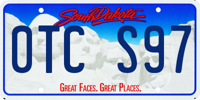 SD license plate 0TCS97