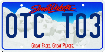 SD license plate 0TCT03