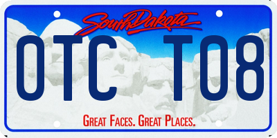 SD license plate 0TCT08