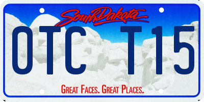 SD license plate 0TCT15