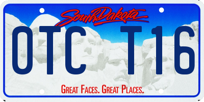 SD license plate 0TCT16
