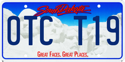 SD license plate 0TCT19