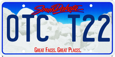 SD license plate 0TCT22