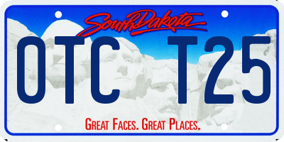 SD license plate 0TCT25