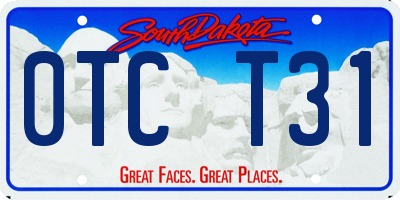 SD license plate 0TCT31
