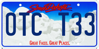 SD license plate 0TCT33