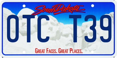 SD license plate 0TCT39