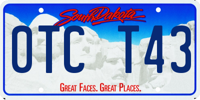 SD license plate 0TCT43