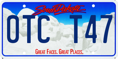 SD license plate 0TCT47