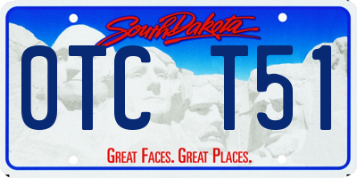 SD license plate 0TCT51