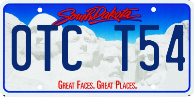 SD license plate 0TCT54