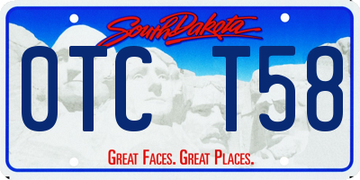 SD license plate 0TCT58