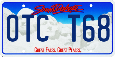 SD license plate 0TCT68