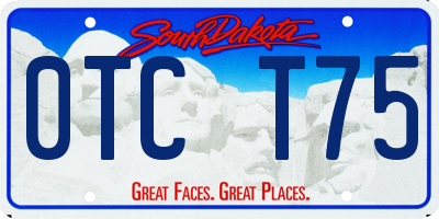 SD license plate 0TCT75