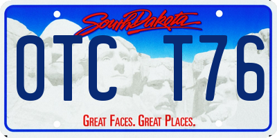 SD license plate 0TCT76