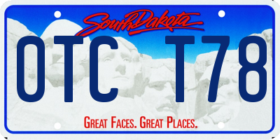 SD license plate 0TCT78