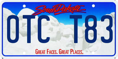 SD license plate 0TCT83