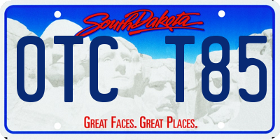 SD license plate 0TCT85