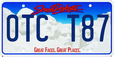 SD license plate 0TCT87
