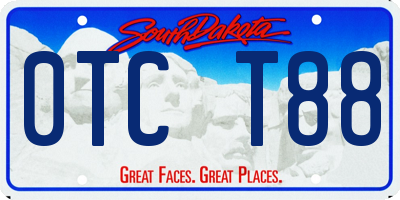 SD license plate 0TCT88