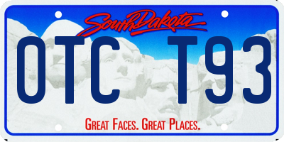 SD license plate 0TCT93