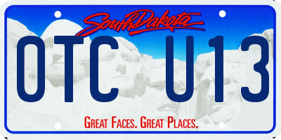 SD license plate 0TCU13