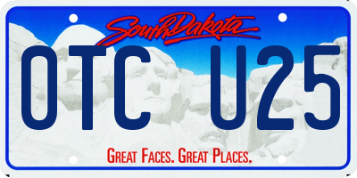 SD license plate 0TCU25