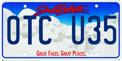 SD license plate 0TCU35