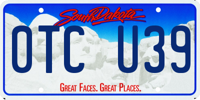SD license plate 0TCU39