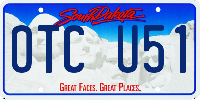 SD license plate 0TCU51