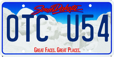 SD license plate 0TCU54